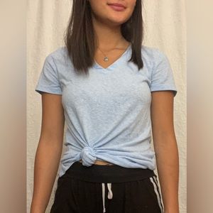 Light blue soft t-shirt. First photo is most true to color.